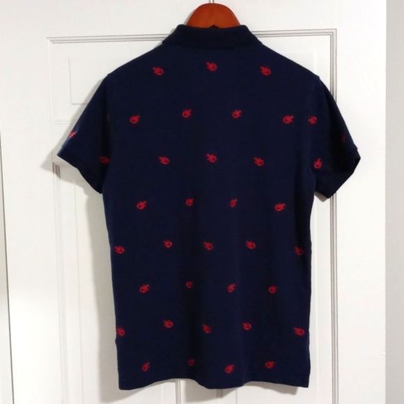 🦞RARE/VTG Polo Ralph Lauren🦞 - Navy/Red Embroidered Lobster S/S Polo - Picture 2 of 12
